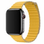 Koženkový Loop Řemínek Apple Watch SE/11/10/9/8/7/6/5/4/3 (42/41/40/38mm) Lemon