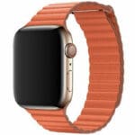 Koženkový Loop Řemínek Apple Watch SE/11/10/9/8/7/6/5/4/3 (42/41/40/38mm) Orange