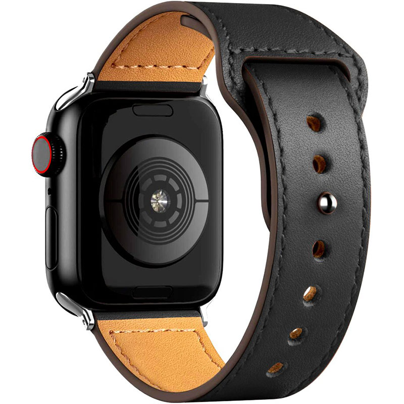 Koženkový Řemínek Apple Watch 45/44/42/Ultra Black