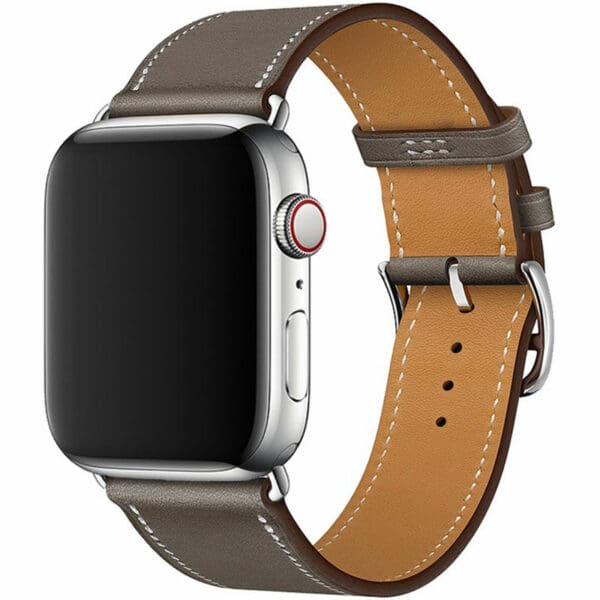 Koženkový Řemínek Apple Watch 45/44/42/Ultra Gray