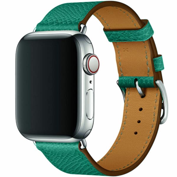 Koženkový Řemínek Apple Watch 45/44/42/Ultra Green