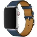 Koženkový Řemínek Apple Watch SE/11/10/9/8/7/6/5/4/3/Ultra 1/2/3 (44/45/46/49mm) Navy