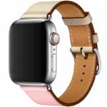 Koženkový Řemínek Apple Watch SE/11/10/9/8/7/6/5/4/3/Ultra 1/2/3 (44/45/46/49mm) Rose Sakura Craie