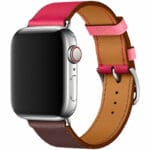 Koženkový Řemínek Apple Watch SE/11/10/9/8/7/6/5/4/3/Ultra 1/2/3 (44/45/46/49mm) Wine Red Rose