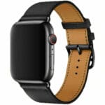 Koženkový Řemínek Apple Watch SE/11/10/9/8/7/6/5/4/3/Ultra 1/2/3 (44/45/46/49mm) Black