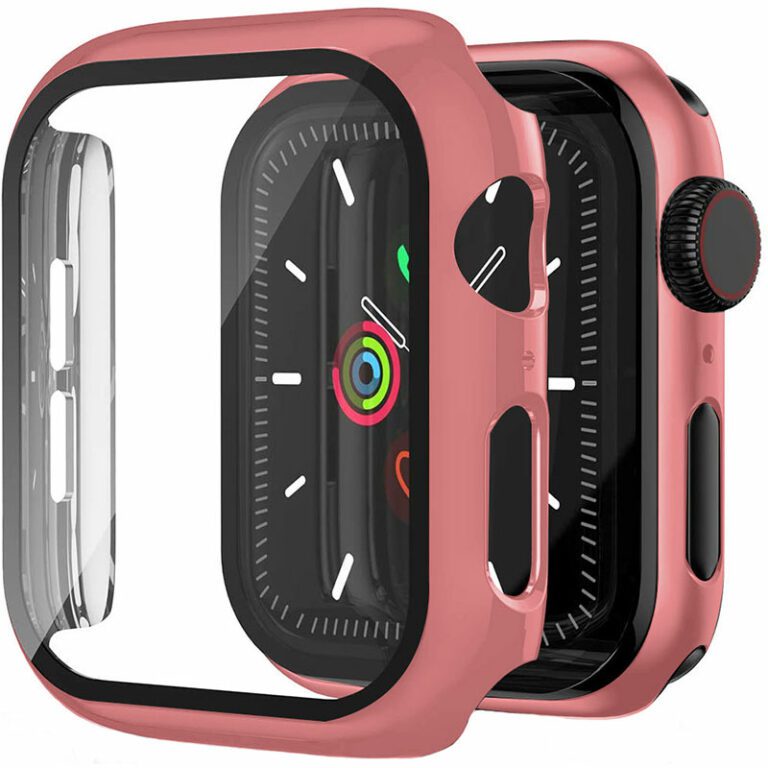 Kryt s Ochranným Sklem pro Apple Watch Pink Gold