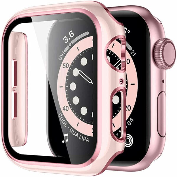 Kryt s Ochranným Sklem pro Apple Watch Pink Pink