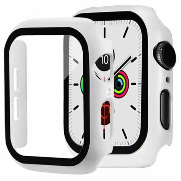 Kryt s Ochranným Sklem pro Apple Watch White