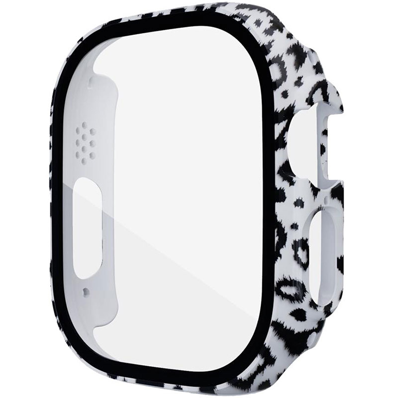 Kryt s Ochranným Sklem pro Apple Watch White Leopard