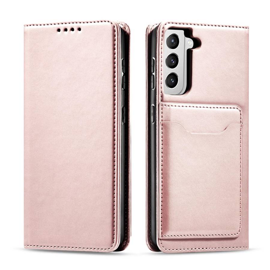 Magnet Card Pouch Card Wallet Card Stand Pink Kryt Samsung Galaxy S22