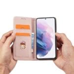 Magnet Card Pouch Wallet Card Holder Pink Kryt Samsung Galaxy S22 Plus
