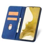 Magnet Fancy Pouch Wallet Card Holder Blue Kryt Samsung Galaxy S22 Plus