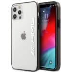 Mercedes AMG AMHCP12LAESLBK Transparent Metallic Painted Kryt iPhone 12 Pro Max