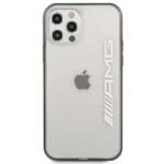 Mercedes AMG AMHCP12LAESLBK Transparent Metallic Painted Kryt iPhone 12 Pro Max