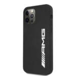 Mercedes AMG AMHCP12LSGLBGN Black Silicone Big Logo Kryt iPhone 12 Pro Max