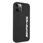 Mercedes AMG AMHCP12LSGLBGN Black Silicone Big Logo Kryt iPhone 12 Pro Max