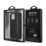 Mercedes AMG AMHCP12LSGLBGN Black Silicone Big Logo Kryt iPhone 12 Pro Max