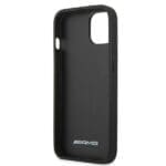 Mercedes AMG AMHCP13SDOLBK Black Leather Hot Stamped Kryt iPhone 13 Mini
