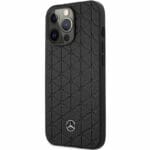 Mercedes Genuine Leather Quilted Black Kryt iPhone 13 Pro