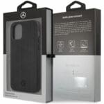 Mercedes Leather Meshed Effect Black Kryt iPhone 12/12 Pro