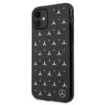 Mercedes MEHCN61ESPBK Black Silver Stars Pattern Kryt iPhone 11
