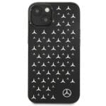 Mercedes MEHCP13SESPBK Black Silver Stars Pattern Kryt iPhone 13 Mini