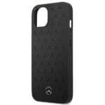 Mercedes MEHCP13SPSQBK Black Leather Stars Pattern Kryt iPhone 13 Mini