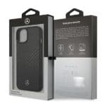 Mercedes MEHCP13SRCABK Black Carbon Dynamic Line Kryt iPhone 13 Mini