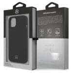 Mercedes MEHCP13SSILBK Black Silicone Line Kryt iPhone 13 Mini