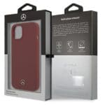 Mercedes MEHCP13SSILRE Red Silicone Line Kryt iPhone 13 Mini