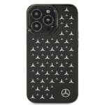 Mercedes MEHCP13XESPBK Black Silver Stars Pattern Kryt iPhone 13 Pro Max