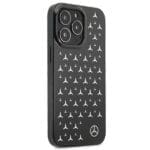 Mercedes MEHCP13XESPBK Black Silver Stars Pattern Kryt iPhone 13 Pro Max