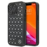 Mercedes MEHCP13XESPBK Black Silver Stars Pattern Kryt iPhone 13 Pro Max