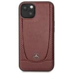 Mercedes MEHCP14MARMRE Red Leather Urban Bengale Kryt iPhone 14 Plus