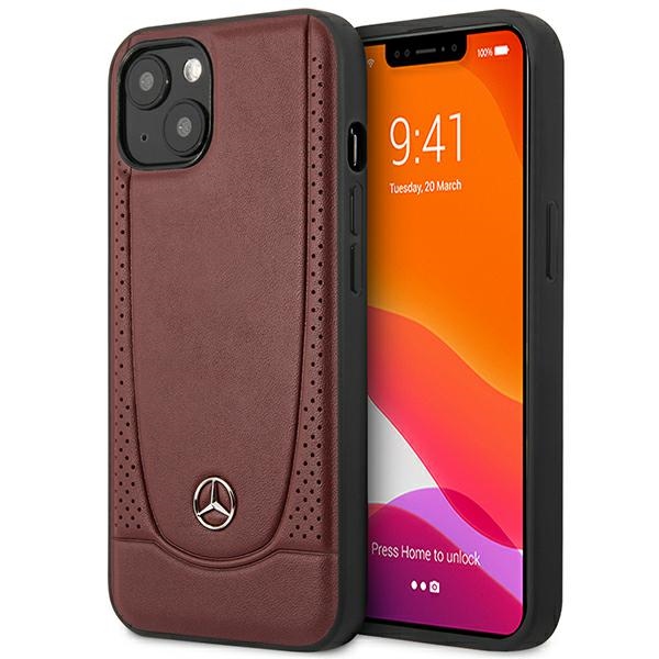 Mercedes MEHCP14SARMRE Red Leather Urban Bengale Kryt iPhone 14