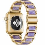 Metal Resin Řemínek Apple Watch SE/11/10/9/8/7/6/5/4/3 (42/41/40/38mm) Gold Purple