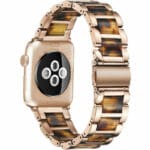 Metal Resin Řemínek Apple Watch SE/11/10/9/8/7/6/5/4/3 (42/41/40/38mm) Rose Black