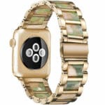 Metal Resin Řemínek Apple Watch SE/11/10/9/8/7/6/5/4/3 (42/41/40/38mm) Rose Green