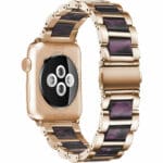 Metal Resin Řemínek Apple Watch SE/11/10/9/8/7/6/5/4/3 (42/41/40/38mm) Rose Purple