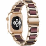 Metal Resin Řemínek Apple Watch SE/11/10/9/8/7/6/5/4/3 (42/41/40/38mm) Rose Red