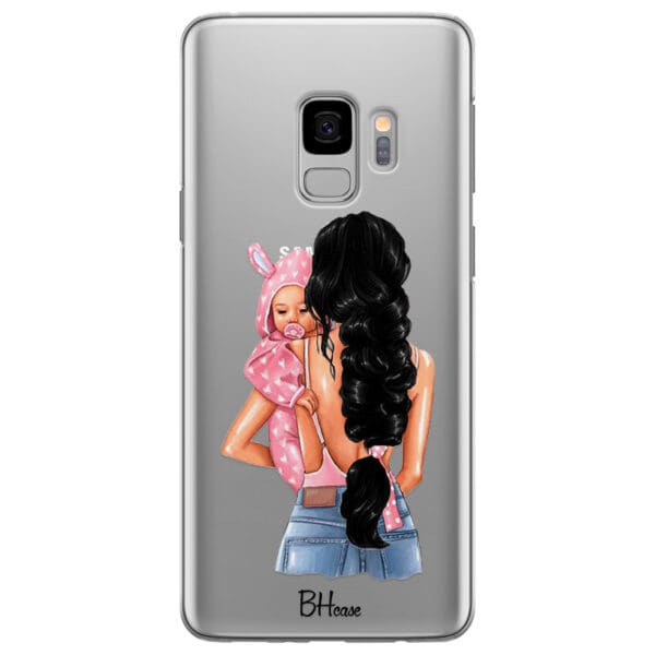 Mother Black Haired With Girl Kryt Samsung S9