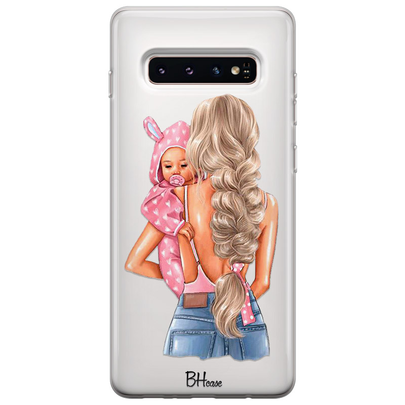 Mother Blonde With Girl Kryt Samsung S10 Plus