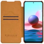 Nillkin Qin Brown Kryt Xiaomi Redmi Note 10