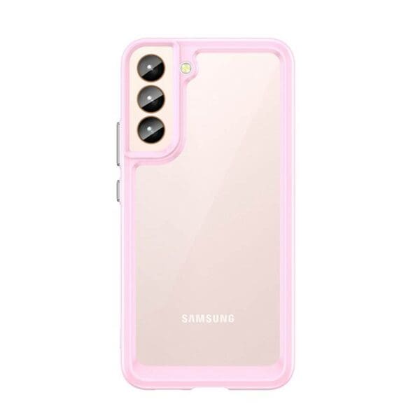 Outer Space Hard Gel Frame Pink Kryt Samsung Galaxy S22 Plus
