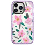 Pink Floral Kryt iPhone 14 Pro