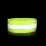 Reflective Strap Armband Bike Running Jogging Velcro 4cm Yellow