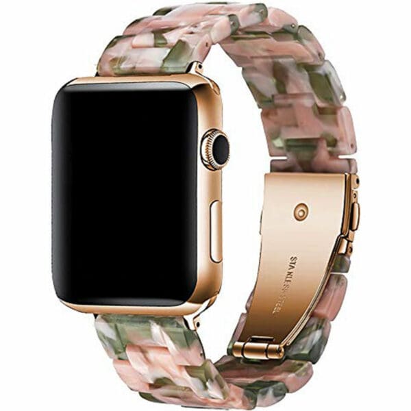 Resin Strap Náramek Apple Watch 41/40/38mm Pink Green