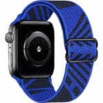 Scrunchie Řemínek Apple Watch SE/11/10/9/8/7/6/5/4/3 (42/41/40/38mm) Black Blue