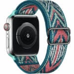 Scrunchie Řemínek Apple Watch SE/11/10/9/8/7/6/5/4/3 (42/41/40/38mm) Bohemia Pin Green