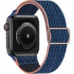 Scrunchie Řemínek Apple Watch SE/11/10/9/8/7/6/5/4/3 (42/41/40/38mm) Midnight Blue Orange